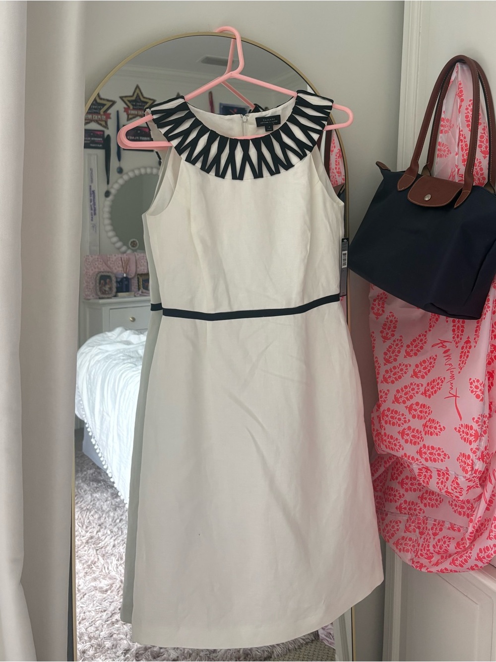 Tahari Black and White Mini Dress
